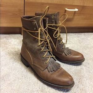 Justin Leather Boots  - Size 7
